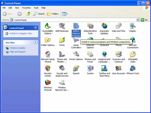 Uninstall DriverIdentifier Windows XP